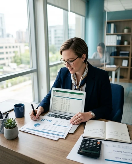 Accountant at work